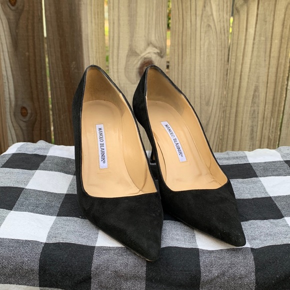 MANOLO BLAHNIK BB 70mm Suede Stiletto Pumps, size 39/9 - Picture 5 of 7
